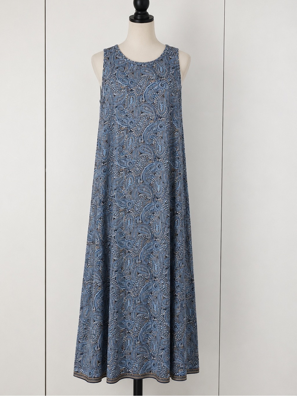 J. Jill Blue Paisley Sleeveless Maxi Dress – Women’s Size M